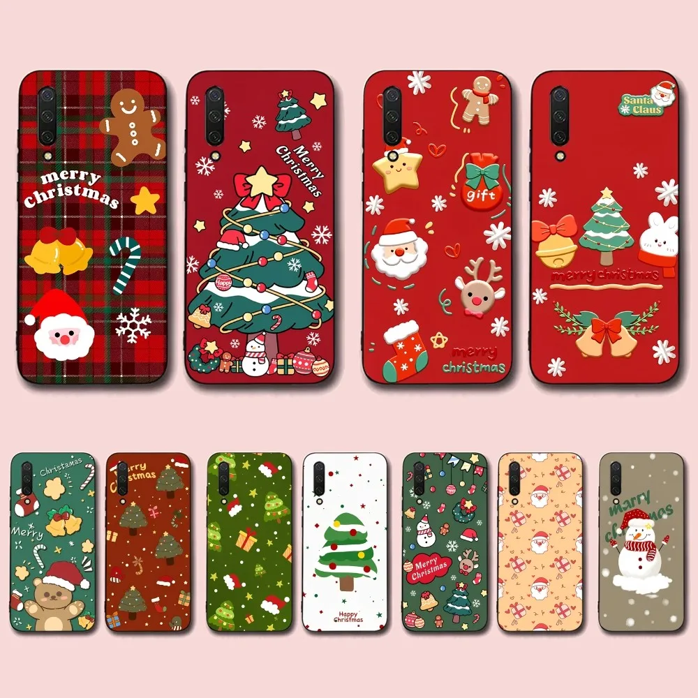 Christmas Cartoon New Year Gift Phone Case For Xiaomi Mi 5X 8 9 10 11 12 lite pro 10T PocoX3pro PocoM3 Note 10 pro lite