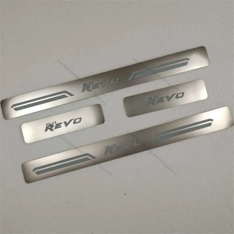 Ultrathin Stainless Steel Door Sill Scuff Plate Articlefor For Toyota Hilux REVO 2015-2018 Door Sill Protectors Cover