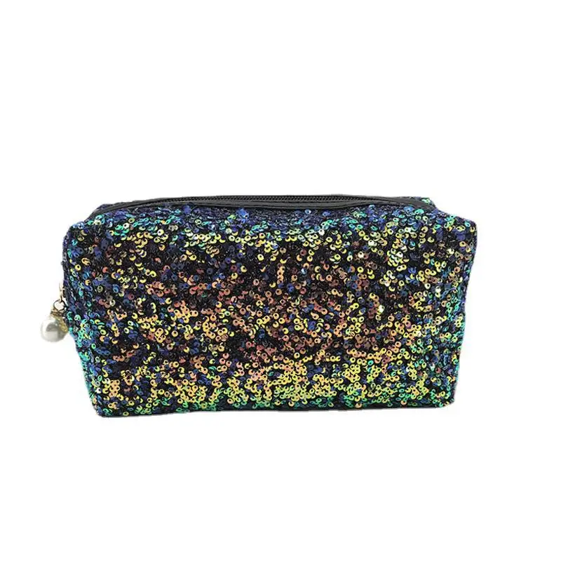 New Women  Sequins Makeup Bag Pouch New Fashion Girls Glitter Sequins Cosmetic Bags Handbag Travel Storage Zipper Bags