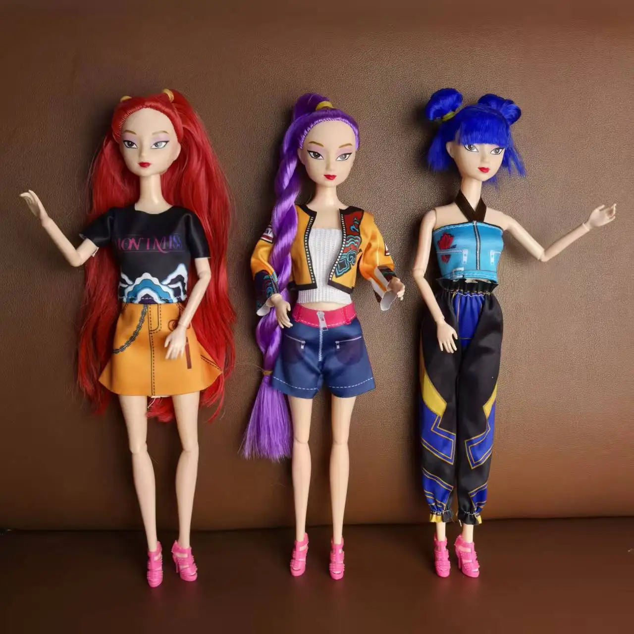 

3pcs Demon Hunters NEW Anime KPop Doll Vinyl Toy Rumi Mira zoi Character vinyl mask figurine Birthday Gift Fan Club Gifts