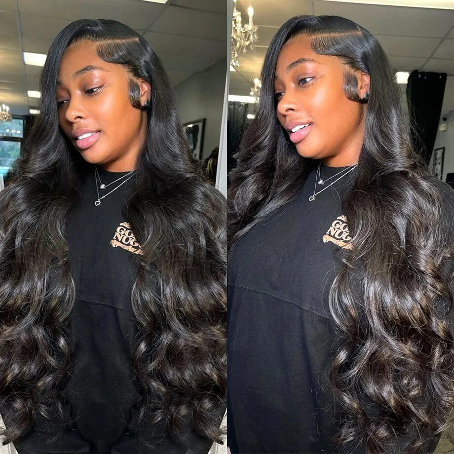 Body Wave Lace Front Wig Human Hair Pre Plucked 32 34 Inch Brazilian Virgin Hair 4x4 5x5 Brazilian Transparent Lace Closure Wigs