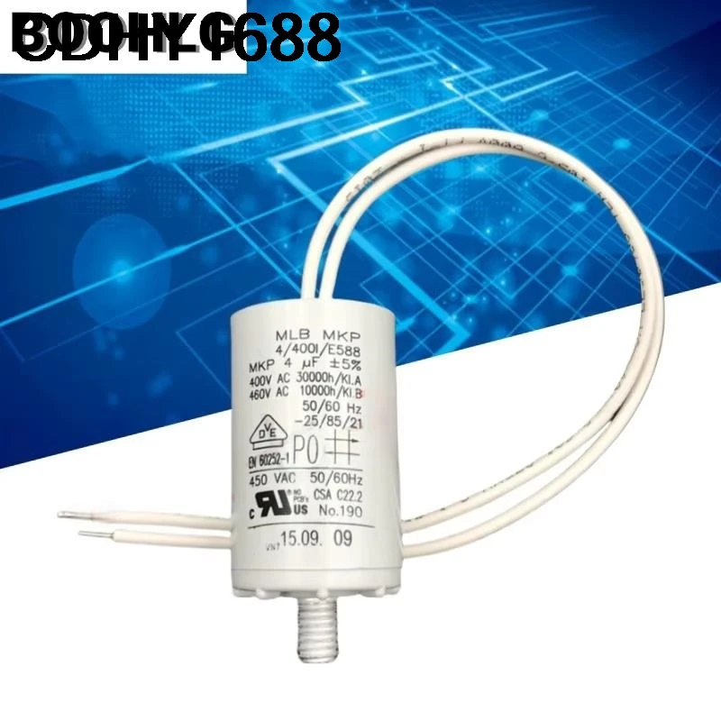 

1 шт. 4 мкФ 400 В 460 В переменного тока MKP инверторный пусковой конденсатор вентилятора 4/400I/E588