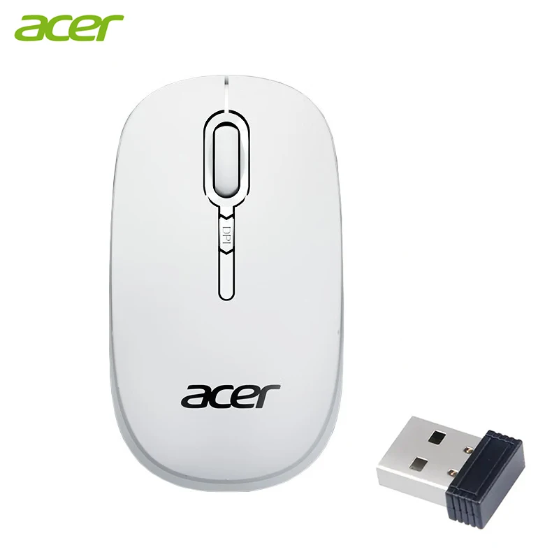 Acer-ماوس ضوئي لاسلكي ، 2.4 جيجاهيرتز ، محمول ، صامت ، مناسب للكمبيوتر ، الكمبيوتر المحمول ، الكمبيوتر المحمول ، الكمبيوتر الشخصي ، الألعاب الإلكترونية