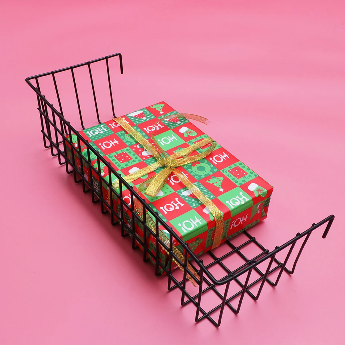 

Rack Fashion Storage Basket Mesh Wall Shelf Seasoning Beverage Holder Hook Space Saving Side Hanging Storage Basket