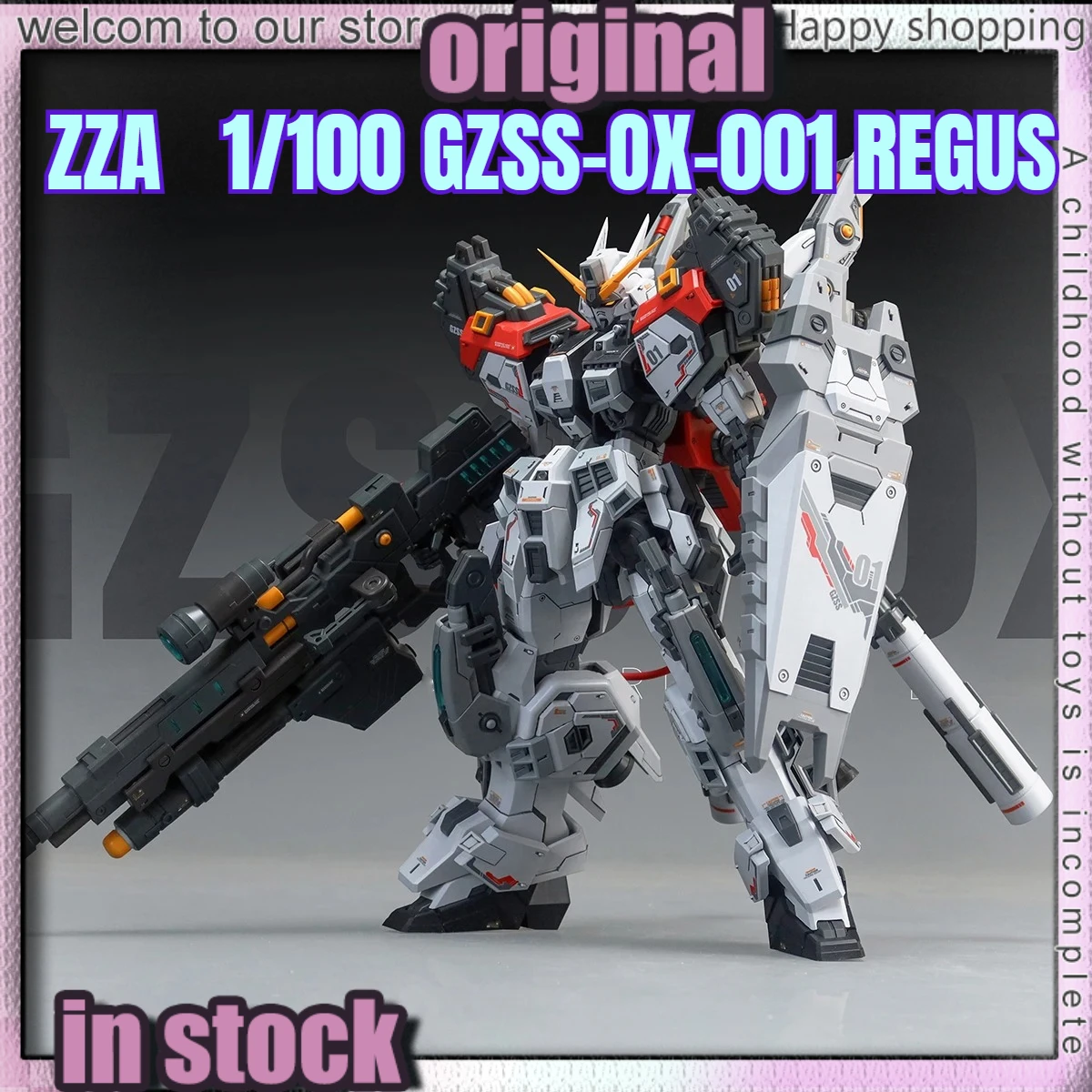 

【In Stock】ZZA Model 1/100 GZSS-OX-001 REGUS Assembly Model Kit REGUS Captain Unit Mecha Action Figure Collectible Toy