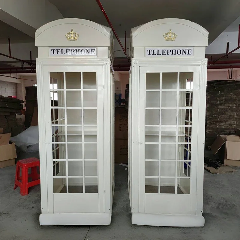 Events Props Phone Booth Decor White Telephone Booth Props for Wedding Events Party