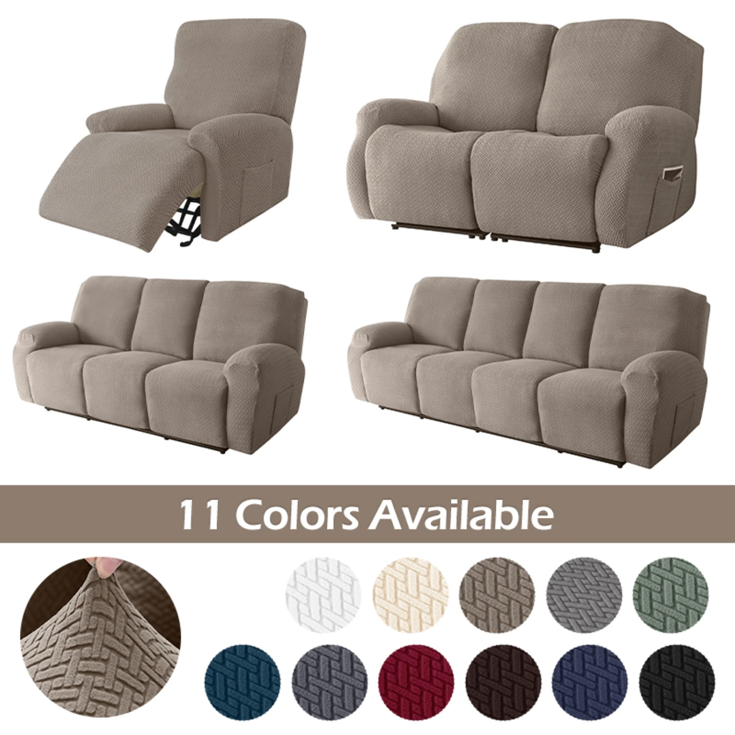 Luxurious, Plush, Comfy Sofa Covers for Armchairs - Adjustable and Stretchable Lazy Boy Chair Protector for Full Coverage. Ideal