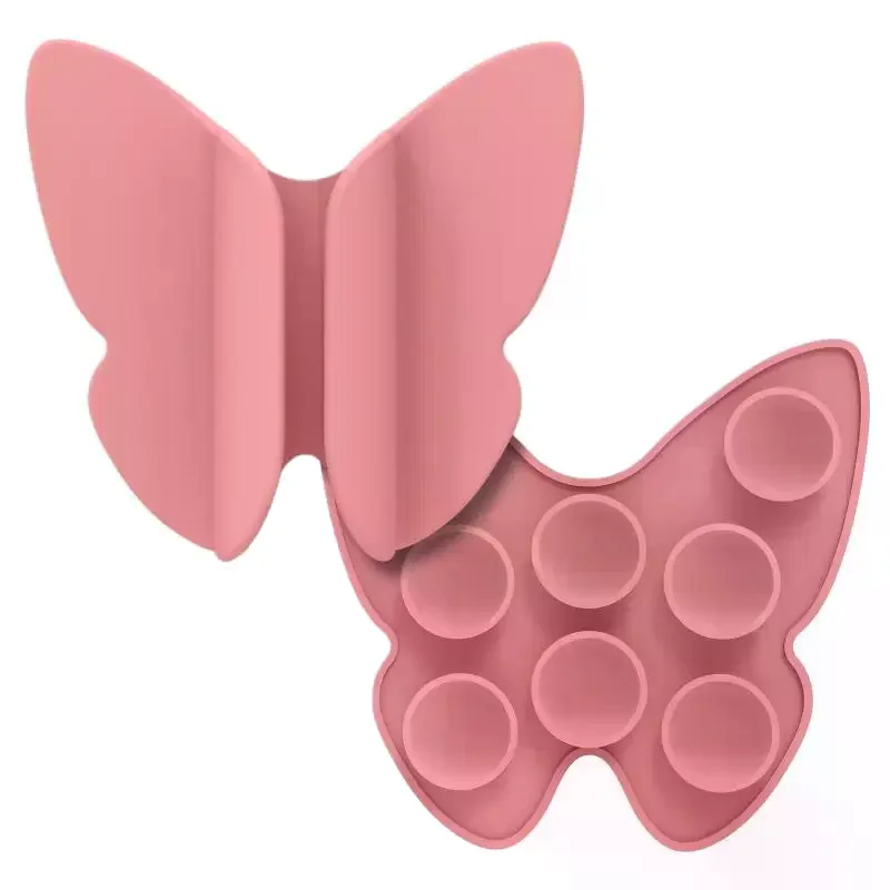 

Многофункциональный держатель для телефона и помады на присоске из силикона, в форме бабочки, предотвращающий потерю, для блеска для губ