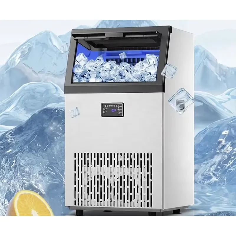 For Precision Temperature Control 35~50kg/24h Cube Commercial Ice Machine with Hitachi/Fusheng Motor for Business