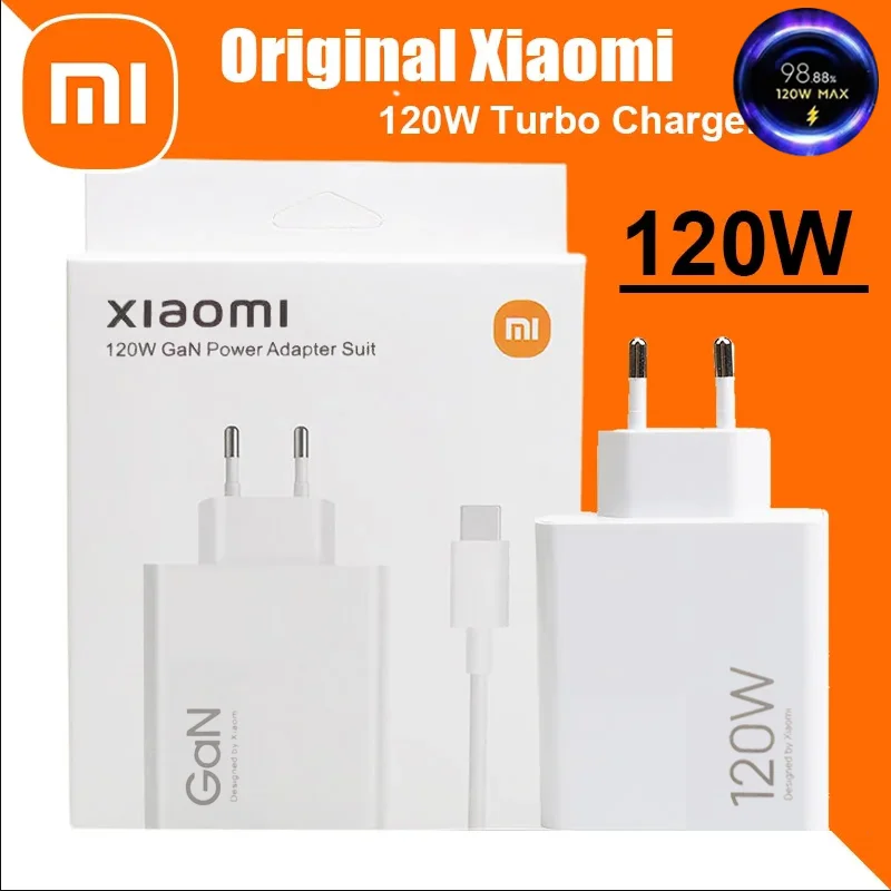 Original Xiaomi 120W Charger Turbo Fast Charge EU Hypercharge Gan Adapter For Redmi Note 11 12 Pro Plus 5G Mi 14 13 13T Cable