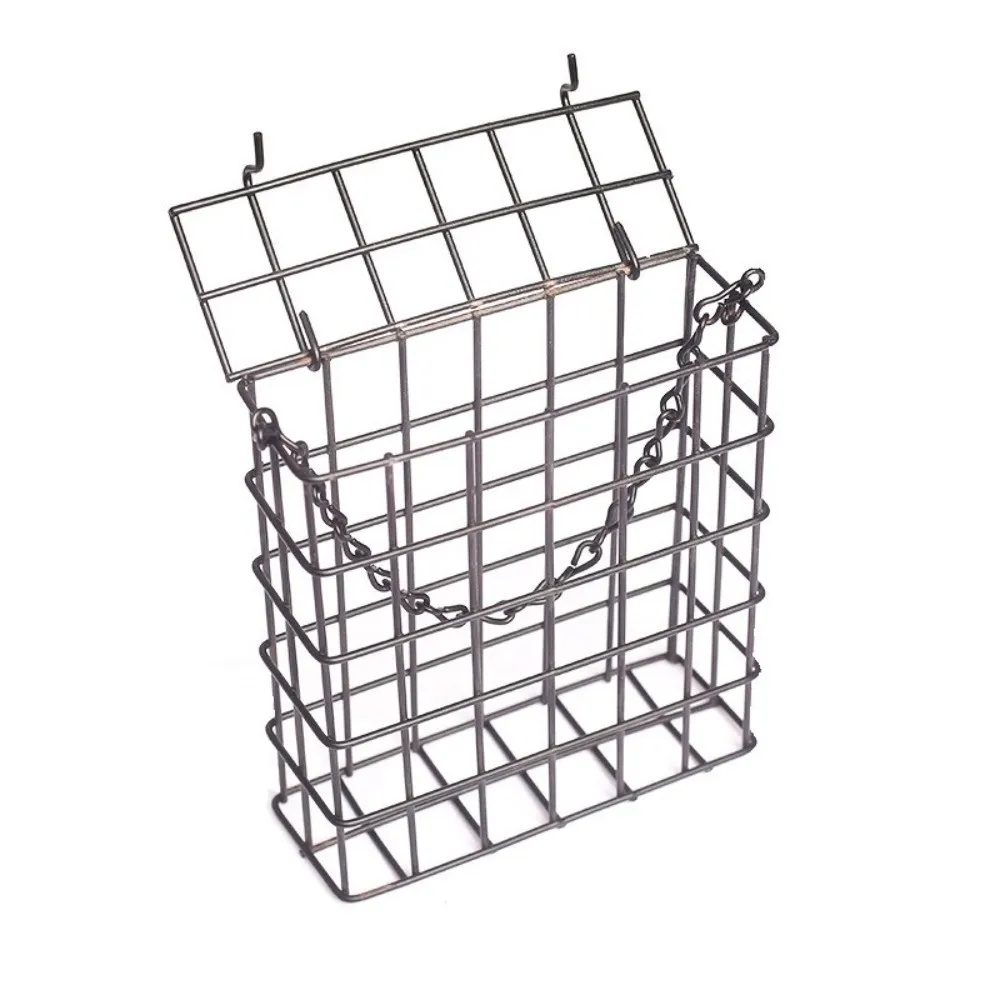 

Metal Wire Suet Ball Bird Feeder Rust Resistant Squirrel Proof Hanging Bird Feeder Iron Square Bird Food Device for Bird Lovers