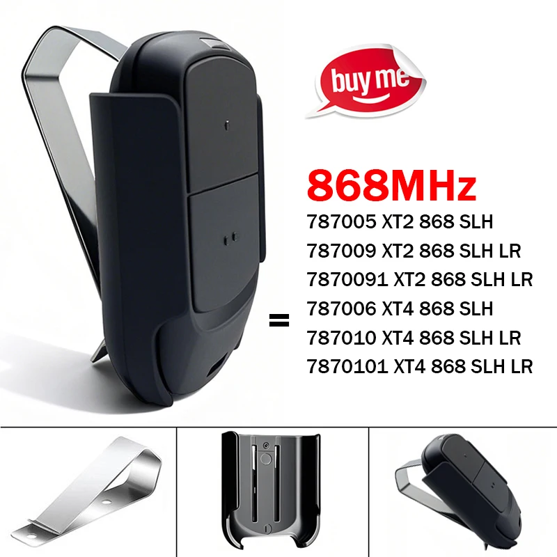 YNG813 With Clip 868MHz Garage / Gate Remote Control For XT2 XT4 868 SLH LR ​787009 ​787010 868MHz Gate Opener Comma