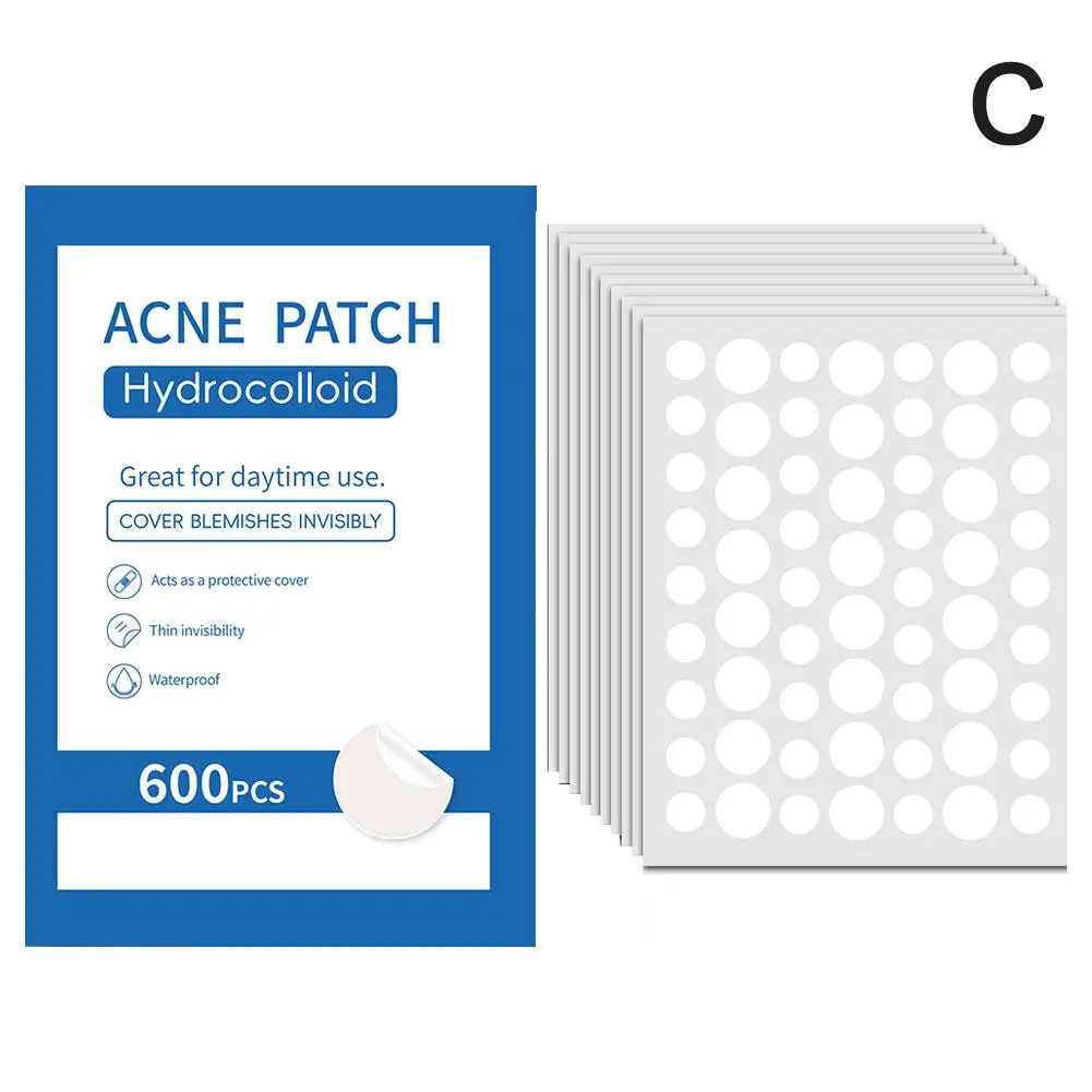 Impermeável Pimple Patch Adesivos, Tratamento De Acne, Removedor De Espinhas, Ponto Facial, Ferramenta De Pele, Cuidado De Manchões, Cuidados Com A Pele, 360-600Pcs, Q2Y3