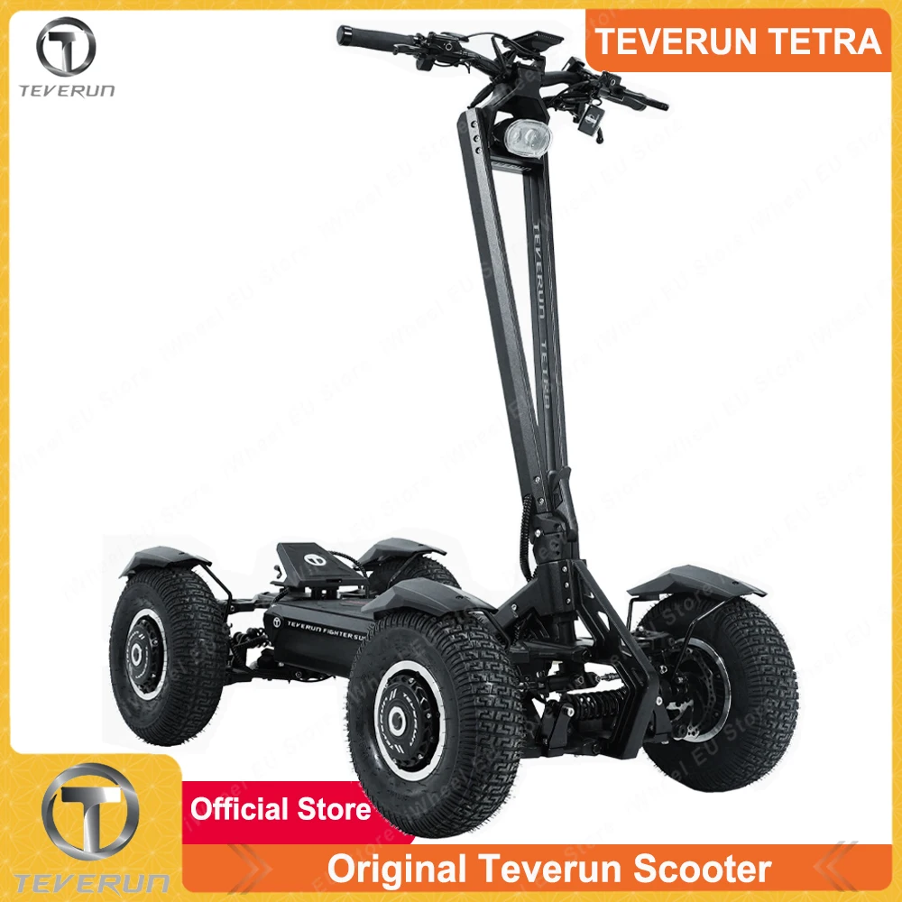 EU Stock Pre-sale TEVERUN Tetra 4 Motors 60Ah 60Ah Battery 4*1500W Motor 55km/h Smart APP Teverun Tetra Electric Scooter