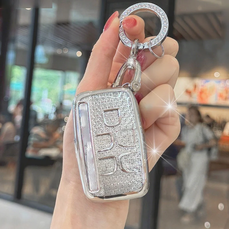 White Diamond TPU for Land Rover Range Rover Sport Evoque Freelander for Jaguar XF XJ XE XJL XF Remote Car Key Case Cover Fob - Image 5