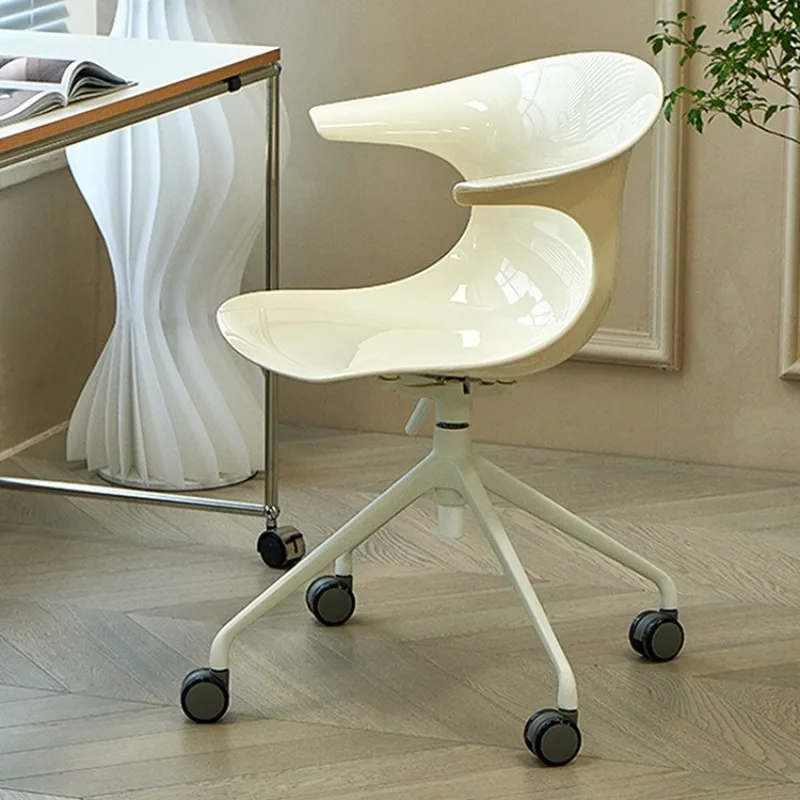 

Nordic office chair with wheels designer creative medieval dining chair household acrylic liftable swivel chair