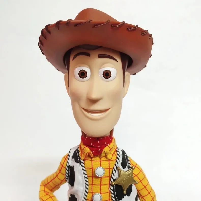 Boneka Woody Disney 40cm dari Kain yang Dapat Digerakkan, Suara Bahasa Inggris dari Toy Story, Hadiah Ulang Tahun dan Liburan untuk Anak-Anak, Barang Baru, Penjualan Terlaris, Produk Terbaik