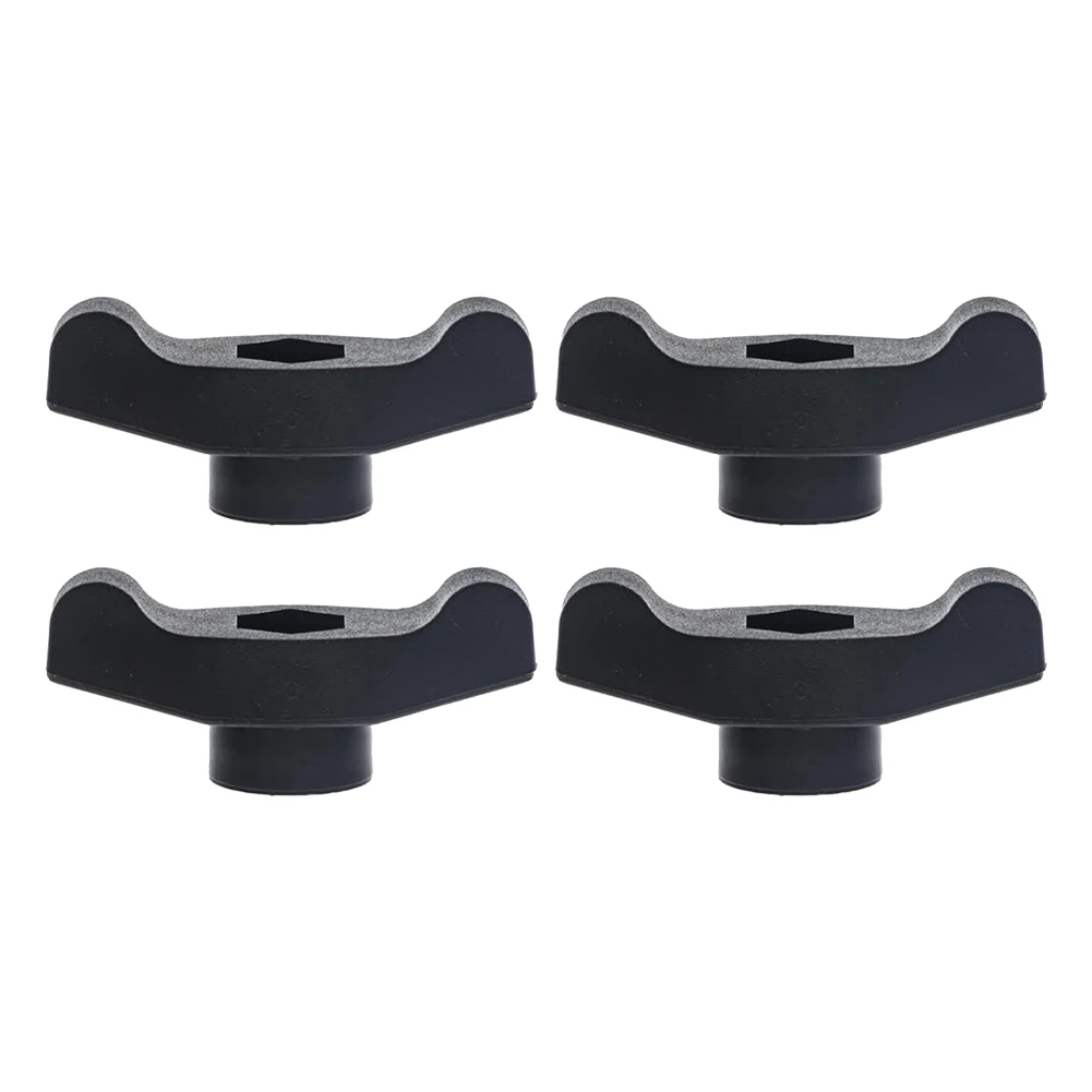 4 pezzi 720-04122 sostituzione dell'ala della manopola per tosaerba e spazzaneve accessori per attrezzi da giardino con ala in plastica nera