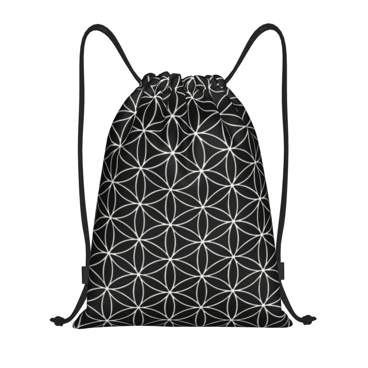 

Trendy Sacred Geometry Flower Of Life Drawstring Backpack Women Men Gym Sport Sackpack Portable Mandala Training Bag Sack