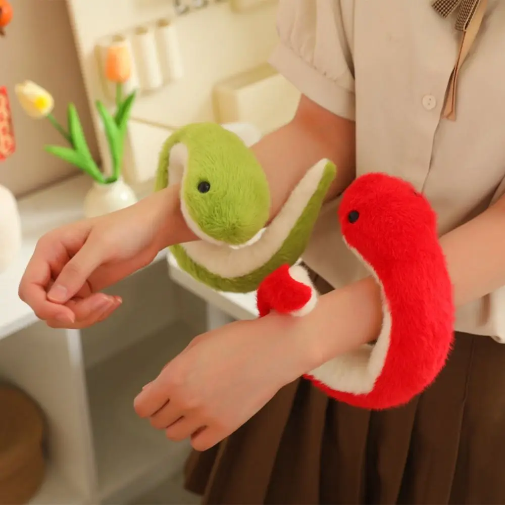 Plush PP Cotton Snake Plush Doll Snake Shaped Soft Stuffed Animal Snake Green Red Yellow Blue Reptile Decoration Home Decoration