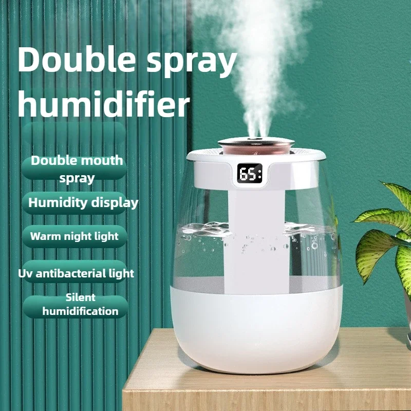 Air Humidifier Household Large Fog Volume and Large Capacity Small Usb Desktop Atomizing Humidifier Digital Display