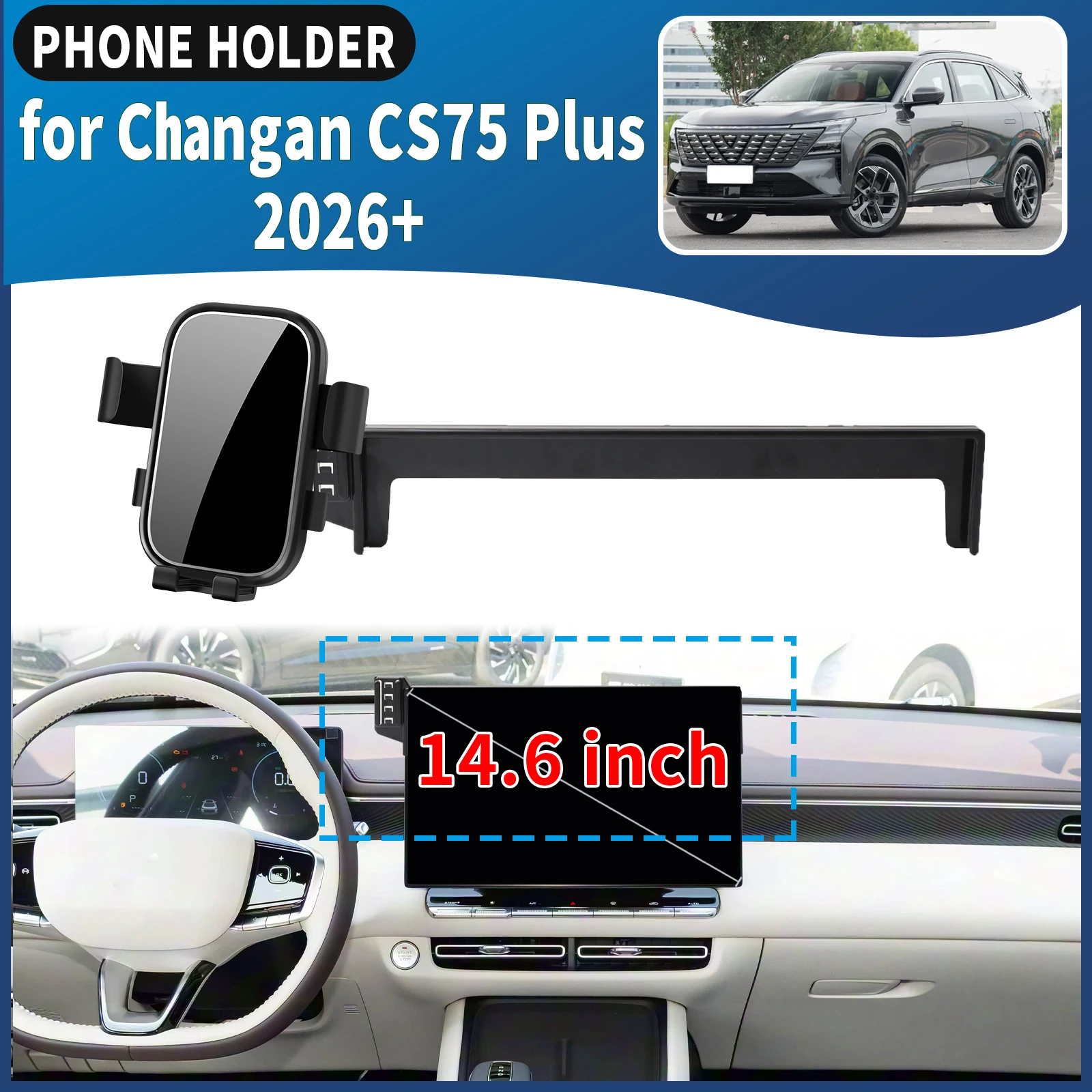 

for Changan CS75 Plus 4th 2026 2027 Car Phone Holder Mount Vehicle-Specific GPS Navigation Easy Installation accessoires