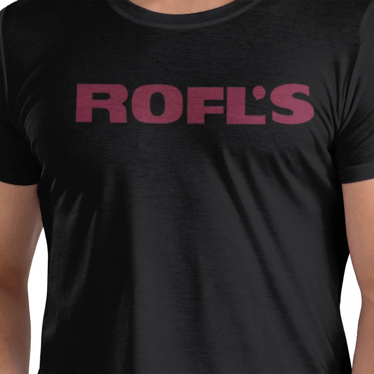 تي شيرت رجالي من Rofl تي شيرت كبير الحجم للرجال برقبة دائرية من القطن تي شيرت قصير صيفي للرجال