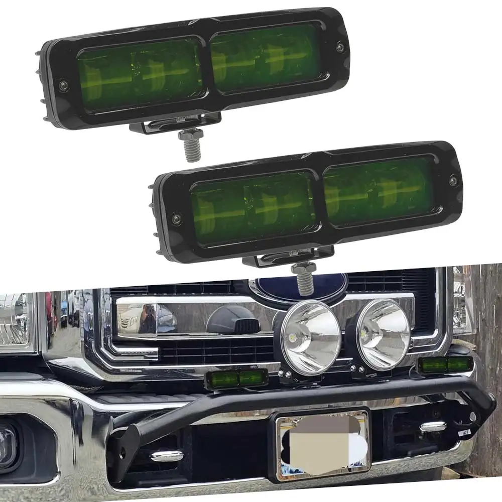 

Work Light Bar With Accessories Dc 10V-30V For Atv/Utv Boat Household Uses Waterproof Light With Mounting Accessories Green Lens