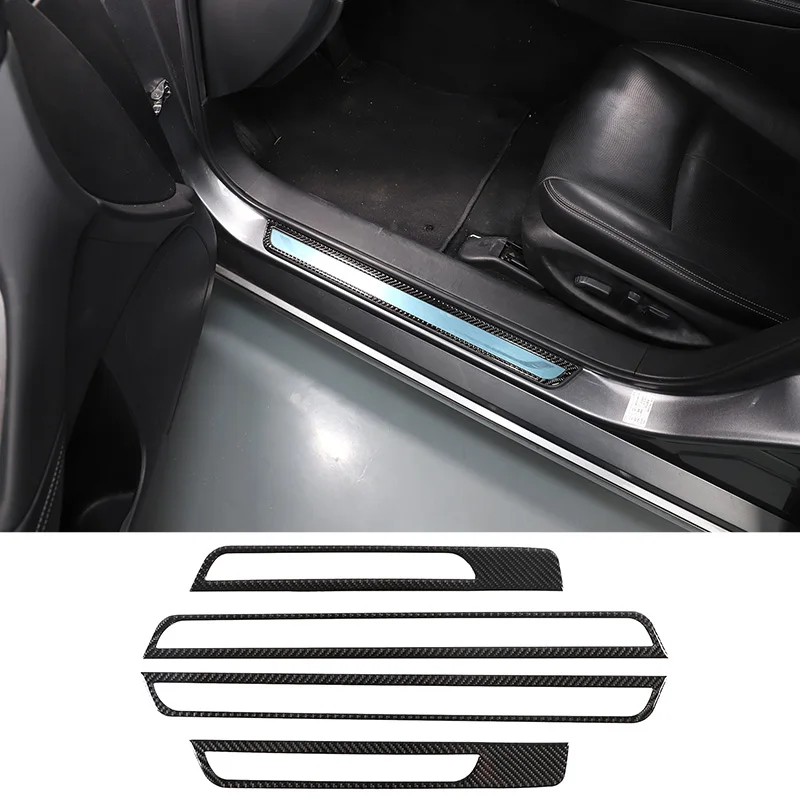 

For Infiniti Q50 Q50L 2015-2022 Soft Carbon Fiber Car Exterior Sill Protection Sticker Interior Accessories