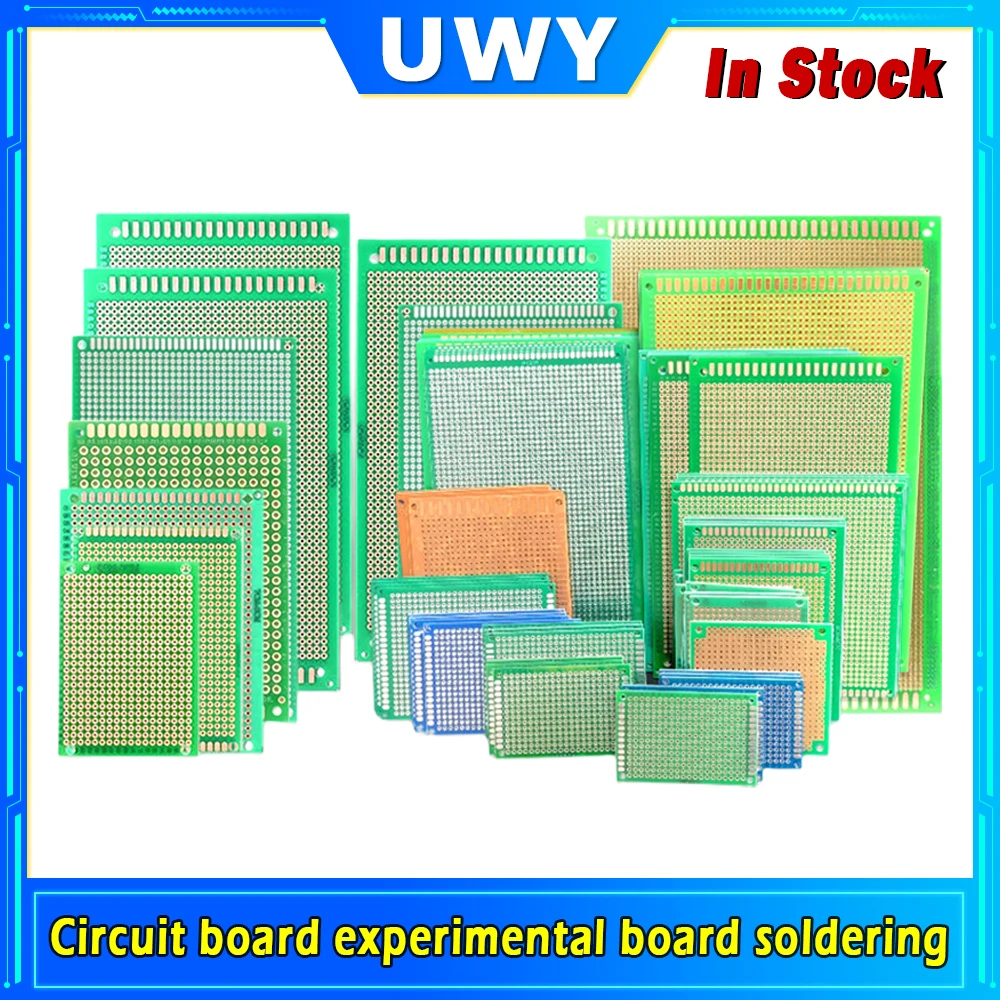 Universal PCB Circuit Board Single Sided Green Oil Protoboard, Solderable Perfboard Prototype Board For DIY Soldering Experiment
