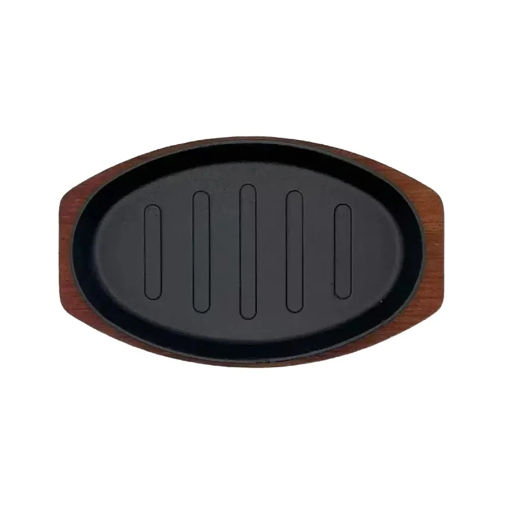 For Induction-Compatible Oval Cast Iron Grill Pan for Steaks - 23.5 15 2.5 cm 25 15.5 2.5 cm 27.5 17 2.5 cm Size Options