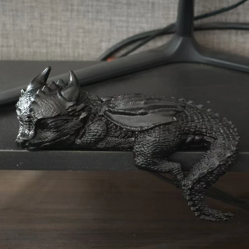 Resin Decorative Statue Of A Sleeping Dragon With Wings,suitable For Home Decor Or As A Collectible,indoor Decoration  ﻿