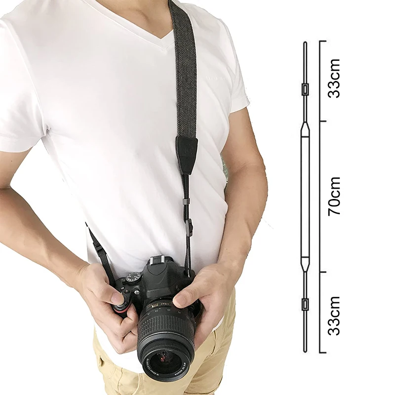 Slr câmera ajustável ombro pescoço cinta cinto de couro algodão para nikon canon dslr câmeras cinta acessórios parte