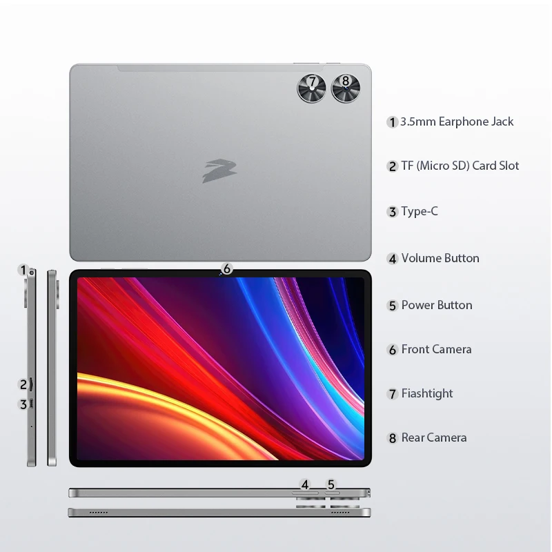 SVITOO Android 16 Tablet 11 Inch Unisoc T615 20GB RAM 128GB ROM