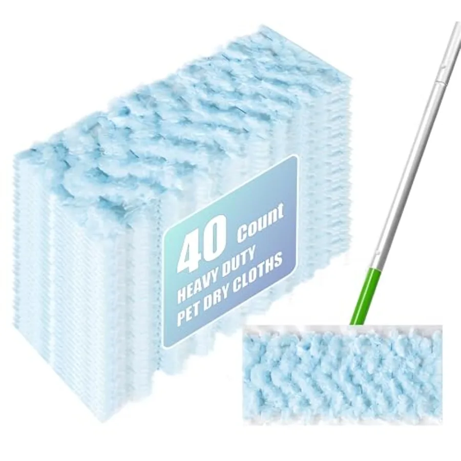 

40-Count Disposable Dry Sweeping Cloths for Swiffer Sweeper Thicker and More Absorbent