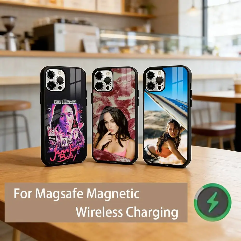 M-Megan F-Fox Phone Case For iPhone17,16,15,14,13,12,11 Plus,Pro Magnetic For Magsafe Wireless Charging
