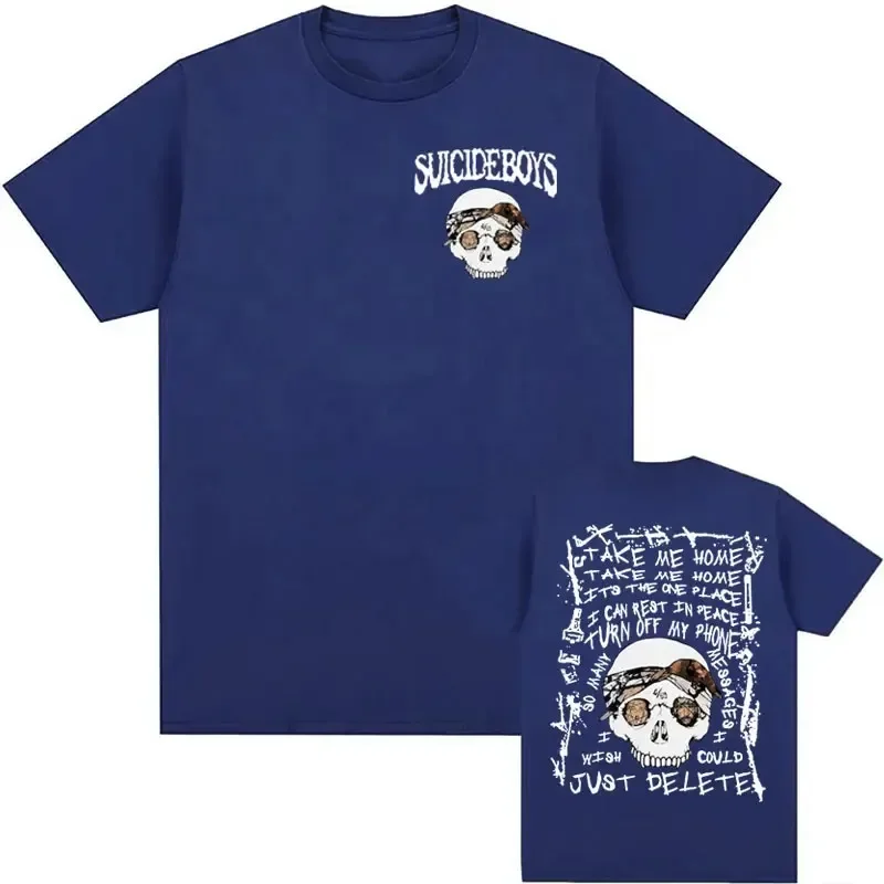 Suicide Boys Skeleton T Shirt Vintage Suicideboys Boys Now The Moon's Rising Album Tee Shirt for Men Fashion Vintage 90s T-shirt