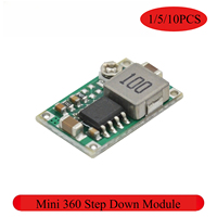 1/5/10PCS Mini360 DC-DC Buck Converter  4.75-23V To 1-17V 340KHz Step Down Module Power Supply Module Mini-360 Ultra-small