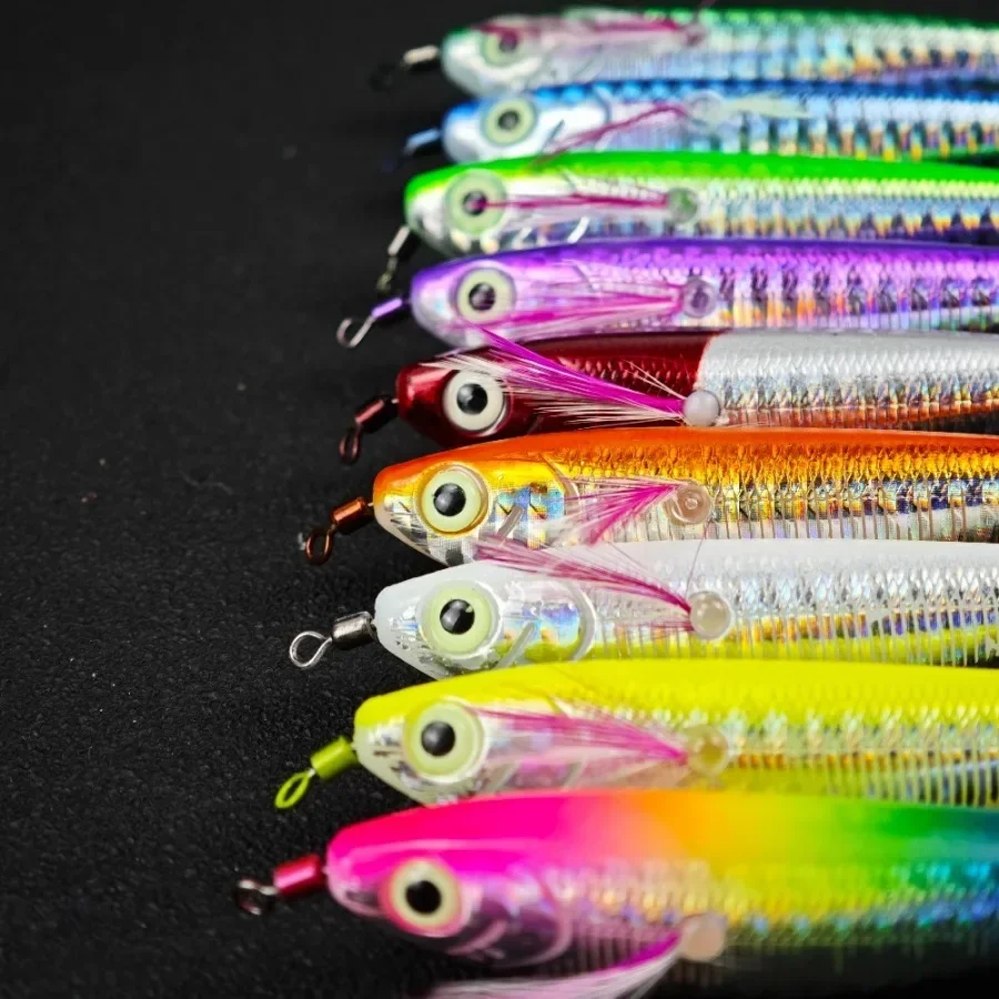 10-teiliges horizontales Egi-Tintenfisch-Jig-Set, 10,5 cm leuchtender UV-Simulations-Garnelenköder, Meeresangelzubehör für Oktopus, Tintenfisch und große Tintenfische – Detail 1
