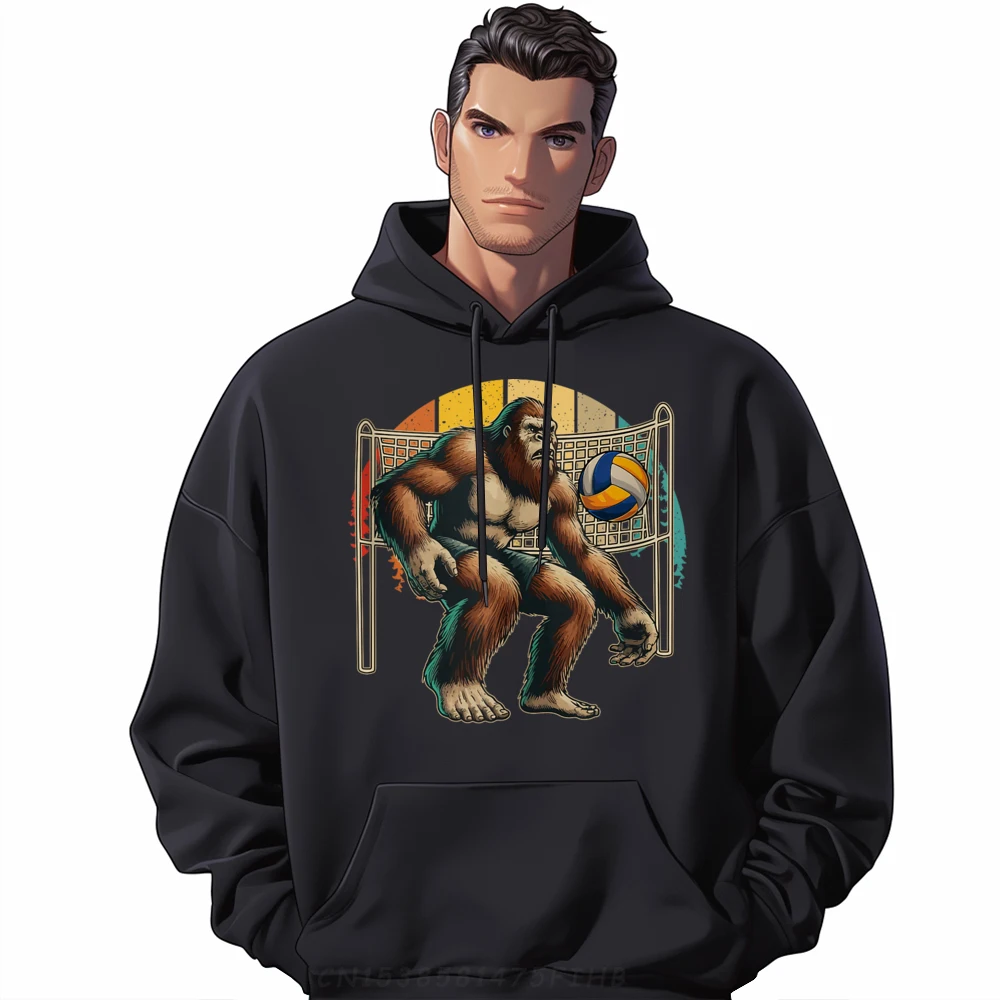 

Vintage Retro Volleyball Costume Player Crewneck Sweatshirt Graphic Hoodies Casual Long Sleeve Latest Gift Printing Men's Tops