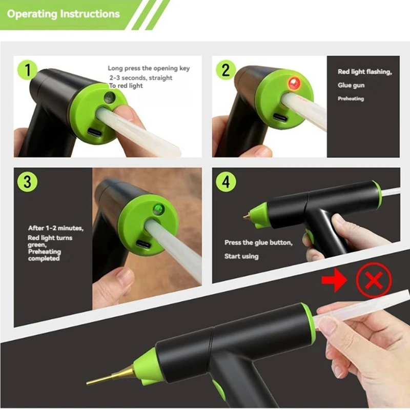 10W Electric Hot Melt Glue Tool Household DIY Industrial Tool Heat Temperature Repair Tool Use 7Mm Glue Sticks