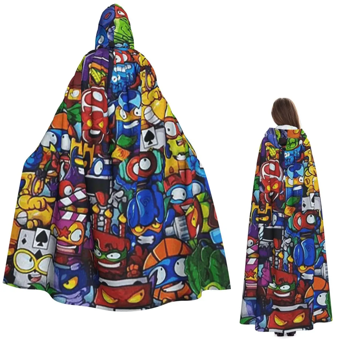 

Новый Super Zings мультфильм игры Superzings длинный плащ с капюшоном ведьма средневековый костюм косплей накидка Хэллоуин вечеринка для взрослых унисекс