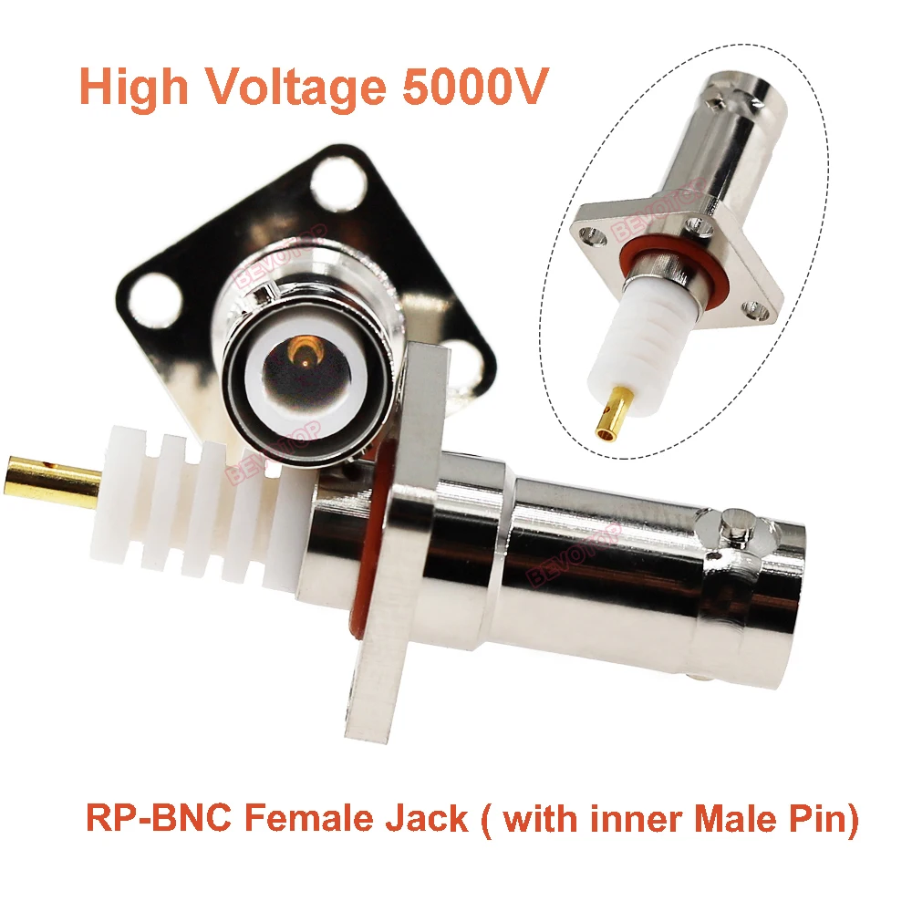 Imagem -05 - Conector Coaxial rf para Cabo Alta Tensão 5000v Shv Rp-bnc Macho Fêmea Alta Qualidade Rg58 Lmr195 Rg223 10 Pcs Lot