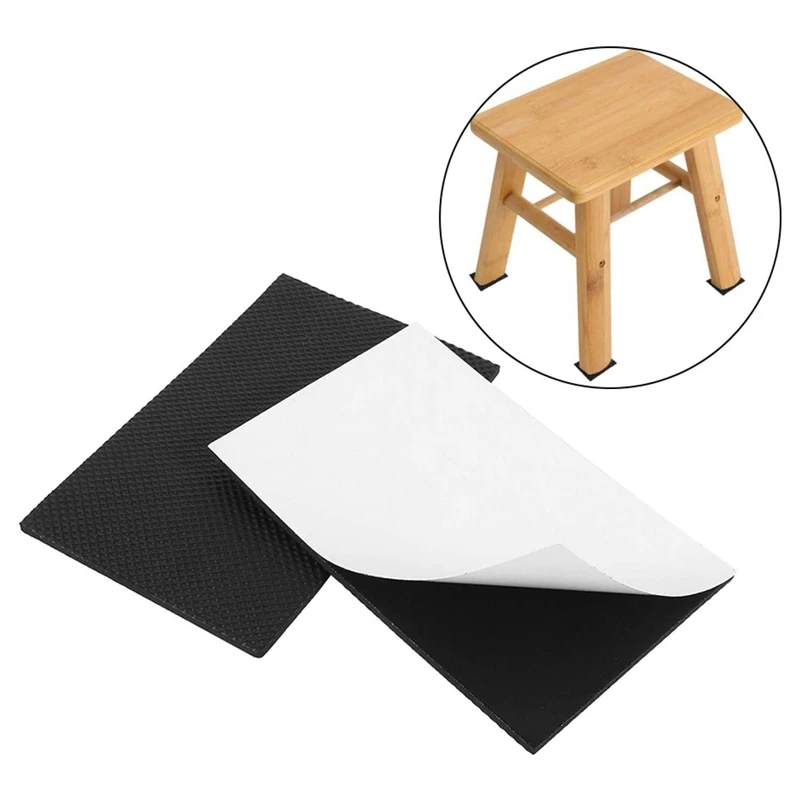 2 Tablets Anti Slip Furniture Pads Self Adhesive Non Slip Thickened Rubber Feet Floor Protectors for Chair Sofa