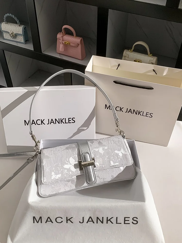 

Ma Jankles, новая китайская сумка для французского хлеба с вышивкой, модная сумка на плечо, мягкая поверхность, геометрический узор