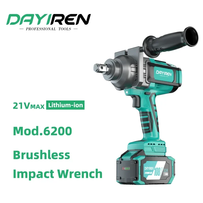 Model 6200 heavy-duty 1200N high torque disassembly fastening cordless impact wrench heavy duty electric wrenches