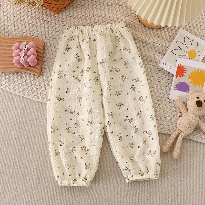 Kids Pants Cartoon Printing Loose Summer Mosquito Pants  Kids Clothes Boys 1 To 8 Years Clothes for Kids Girl