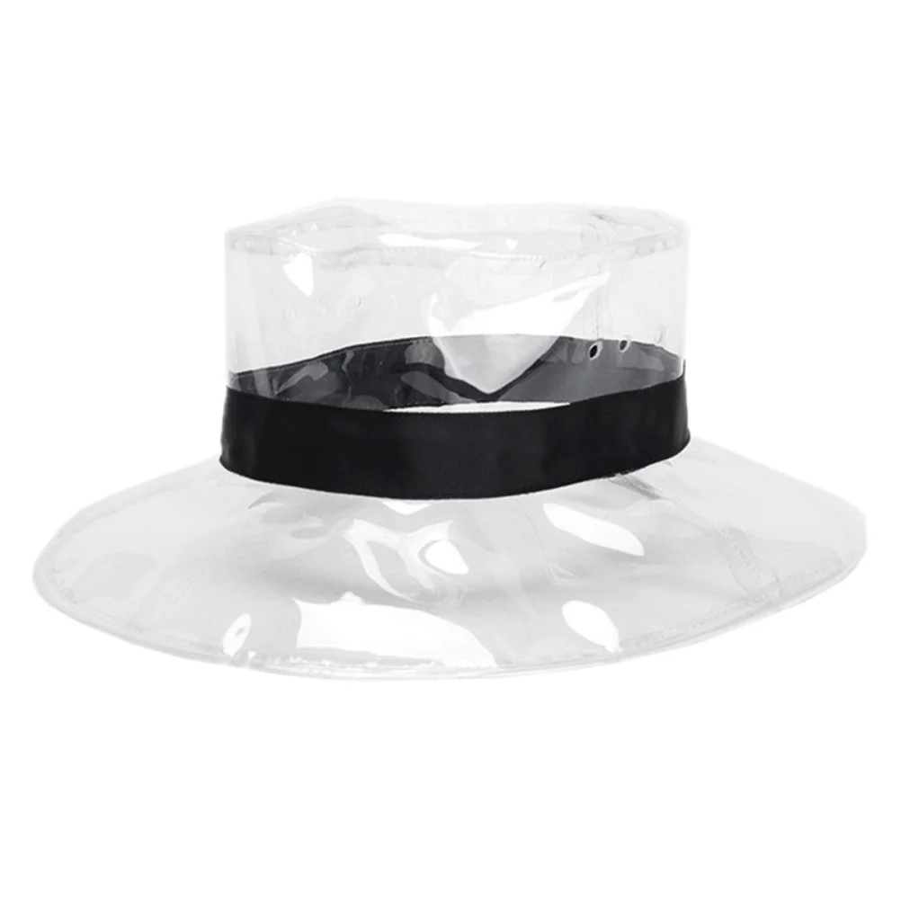 Hats Transparent Waterproof Fisherman Headgear Bucket Sun Seaside Resort Headwear