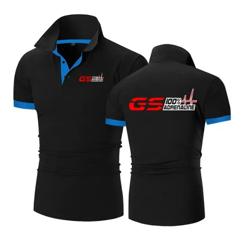 GS 100% Adrenaline Motorrad Biker Fan Short Sleeve POLO Shirt Tee Shirts GS1200 F1 M3 M4 M5 M6 X5 X6 Polo TShirt S-5XL