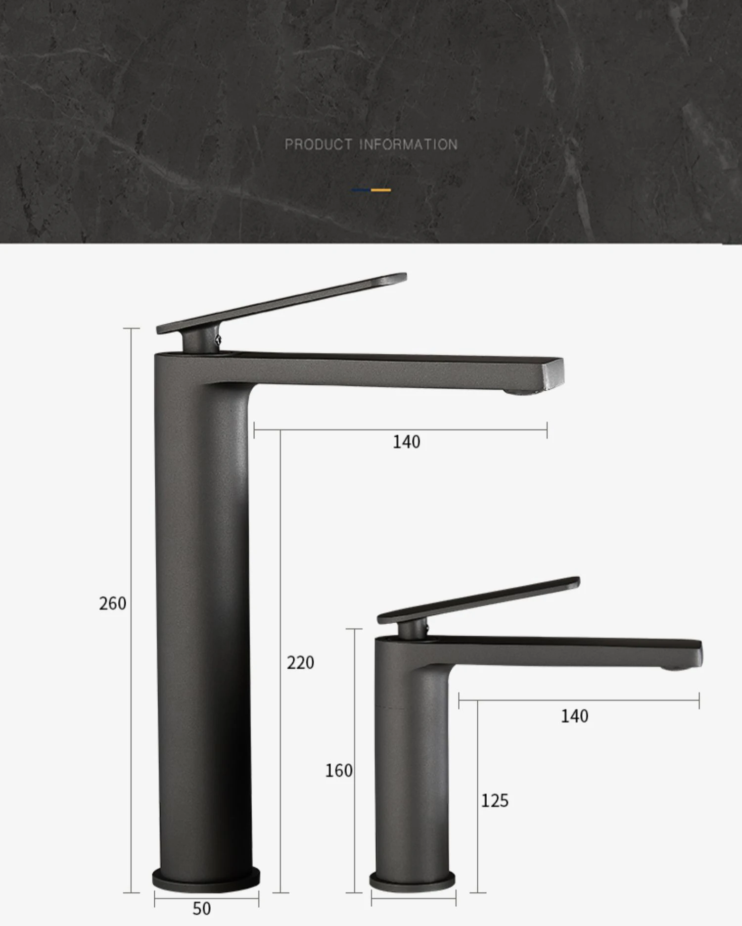 Bathroom White/Gray Bronze Solid Brass Luxury Basin Sink Tall Faucet Single Handle Water Mixer Bath Tap High And Short Style